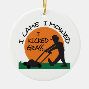 I Kicked Grass Ceramic Tree Decoration