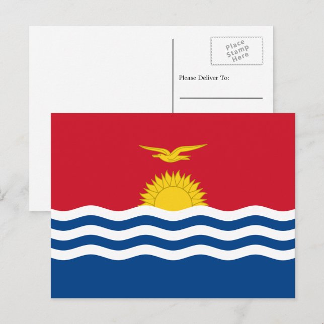 I-Kiribati Flag, Flag of Kiribati  Postcard (Front/Back)