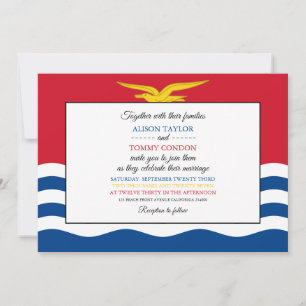 I-Kiribati Flag, Flag of Kiribati Wedding Invitation