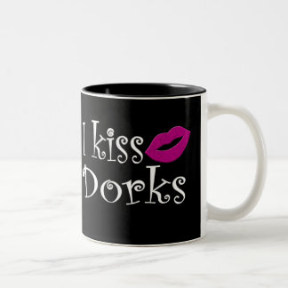 I Kiss Dorks Two-Tone Coffee Mug