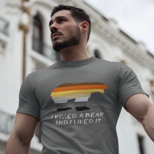 I Kissed a Bear and I liked It Gay Flag T-Shirt