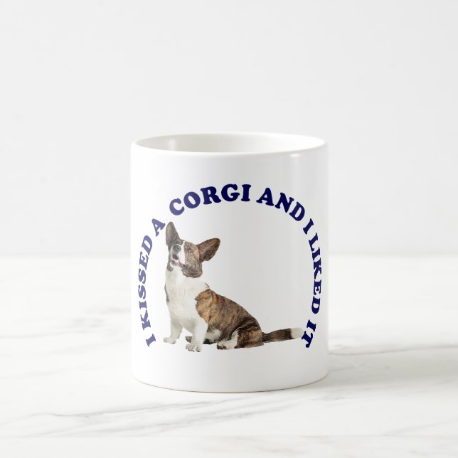 I Kissed a Cardigan Welsh Corgi Coffee Mug (Center)