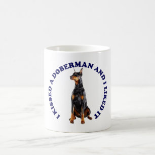 I Kissed a Dobermann Coffee Mug