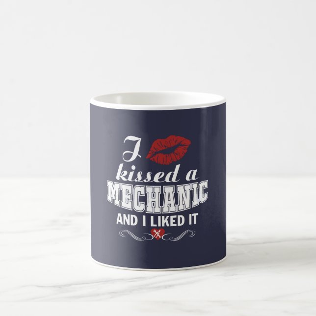 I kissed a MECHANIC Coffee Mug (Center)