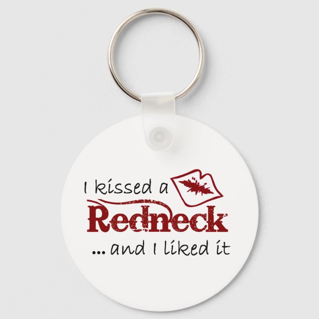 I Kissed A Redneck! Key Ring (Front)