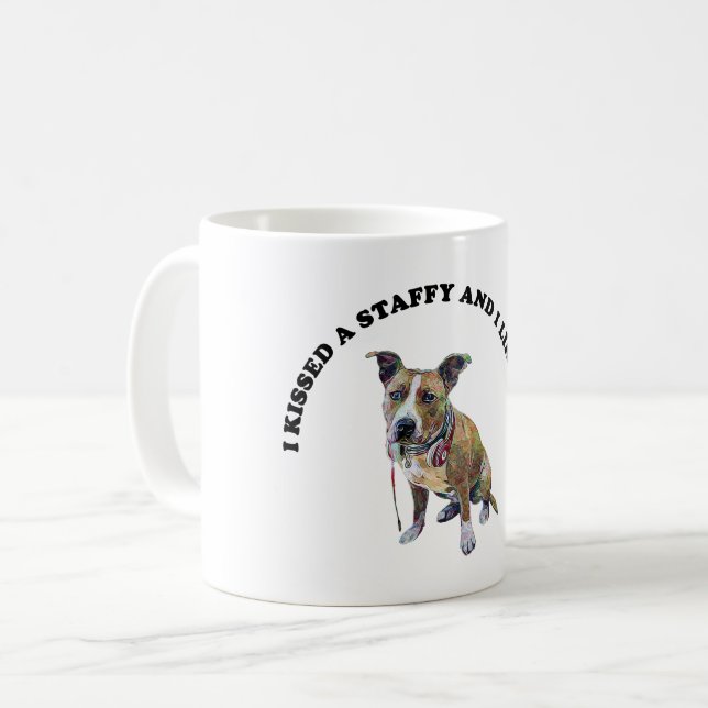 I Kissed a Staffy Coffee Mug (Front Left)