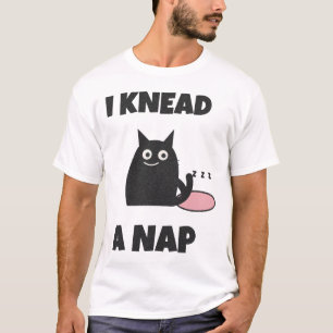 I Knead a Nap Funny Black Cat Pun T-Shirt