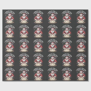 I knead you for Christmas Bakery Santa Cooking Wrapping Paper