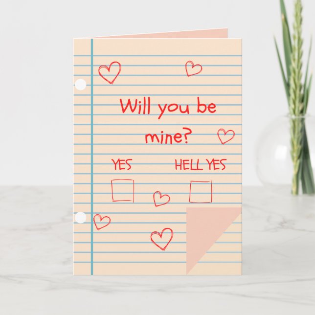 I Knew You'd Say Yes! Funny Valentine Card (Front)