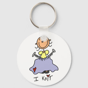 I Knit Key Ring