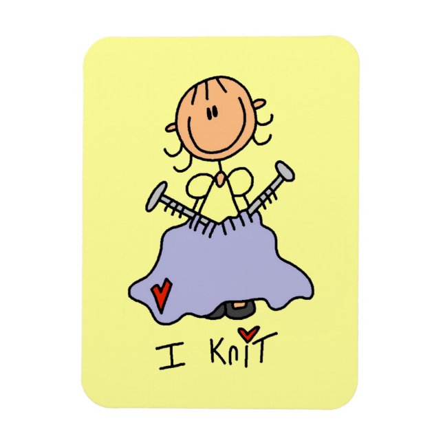 I Knit Magnet (Vertical)