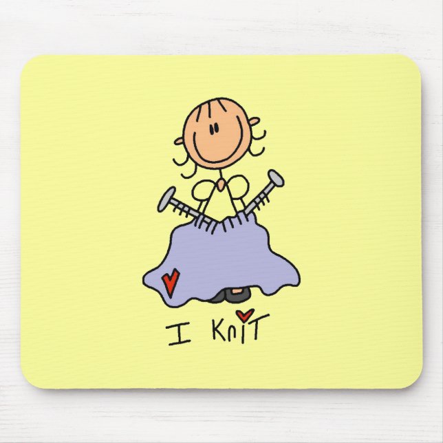 I Knit Mouse Mat (Front)