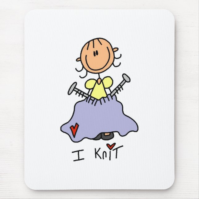 I Knit Mouse Mat (Front)
