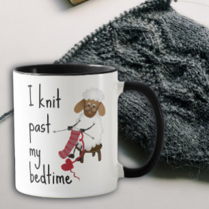 I Knit Past My Bedtime Sheep Knitting Lovers Mug