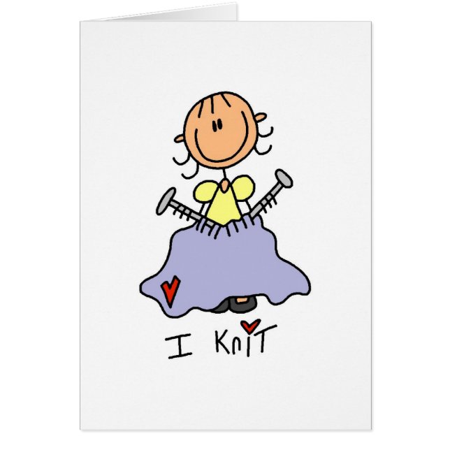 I Knit Stick Figure Tshirts and Gifts (Front)