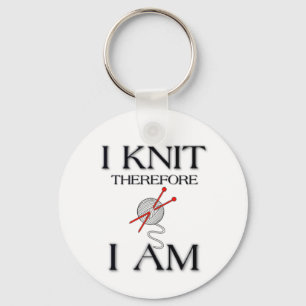 I knit therefore I am Key Ring