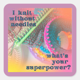 I knit without needles    Sticker