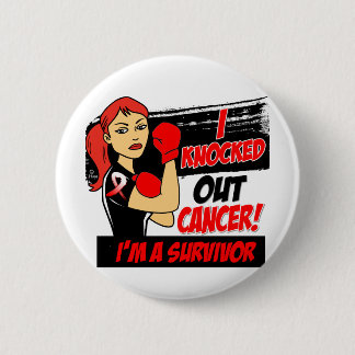 I Knocked Out Oral Cancer 6 Cm Round Badge