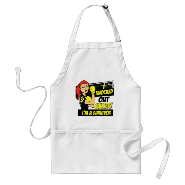 I Knocked Out Osteosarcoma Cancer Standard Apron (Front)