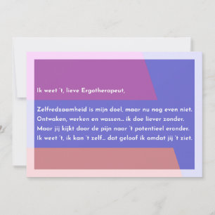 I know, dear Ergotherapt Thank You Card