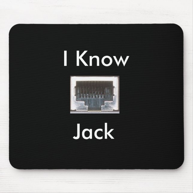 I Know Ethernet Network Jack Mouse Mat (Front)