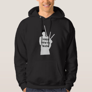 i Know how to blow Scottish Kilt Musician Piper Ba Hoodie