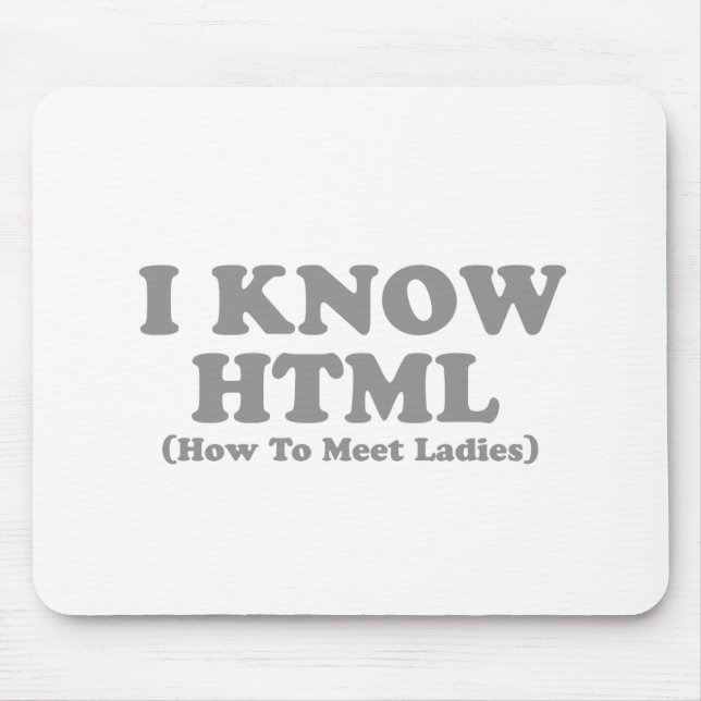 I know html mouse mat (Front)