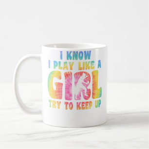 I Know I Play Like A Girl Table Tennis Apparel Pin Coffee Mug