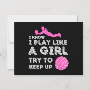 I Know I Play Like A Girl Try To Keep Up - Volleyb Holiday Card