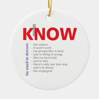 I Know It All Ceramic Tree Decoration