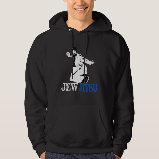 I Know JewJitsu  Rabbi Horah Dance Jiu Jitsu Jewis Hoodie (Front)