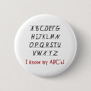 I Know My ABCs 6 Cm Round Badge