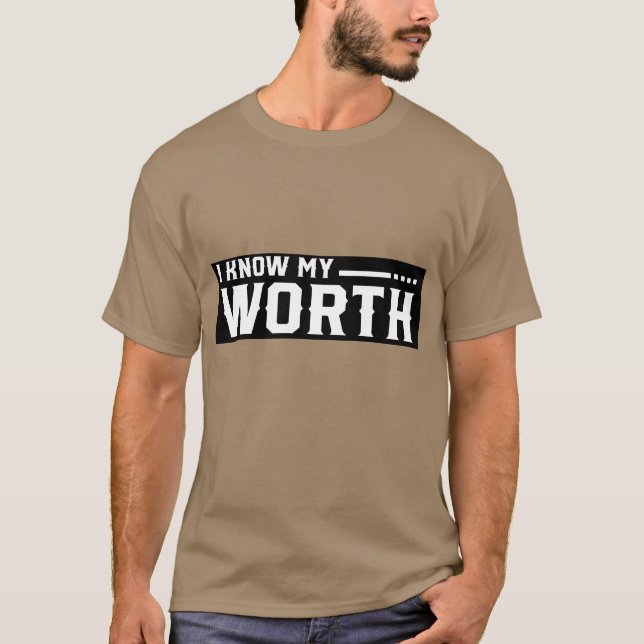I know My Worth retro T-Shirt (Front)