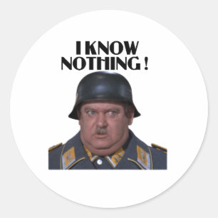 I Know Nothing Classic Round Sticker