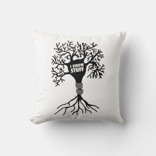 I Know Stuff Neuron Silhouette Cushion