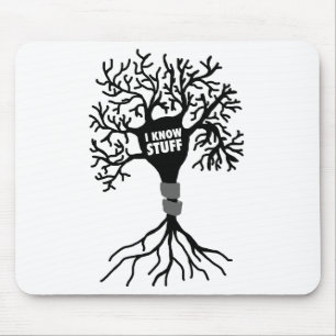 I Know Stuff Neuron Silhouette Mouse Mat