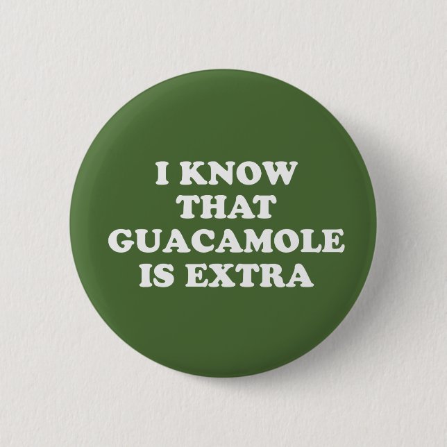 I Know That Guacamole Is Extra 6 Cm Round Badge (Front)