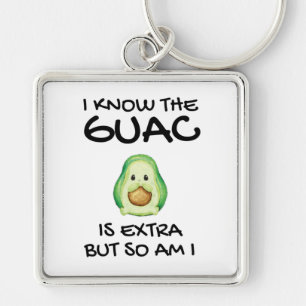 I Know The Guac Is Extra But So Am I Key Ring