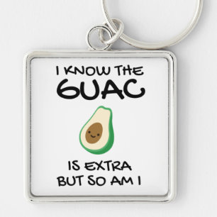I Know The Guac Is Extra But So Am I Key Ring
