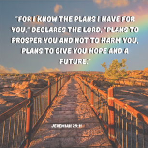 I Know The Plans For You, Jeremiah 29:11 Bible