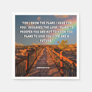 I Know The Plans Jeremiah 29:11 Bible Verse Napkin