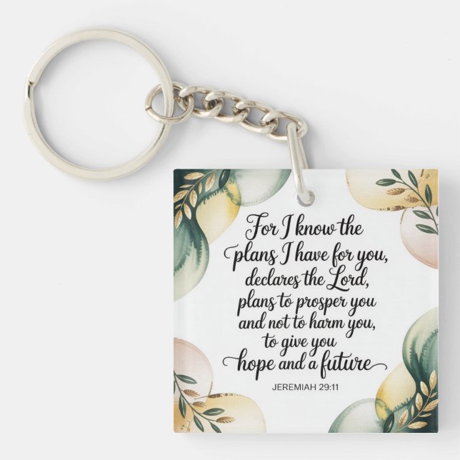 I Know the Plans Key Ring (Front)