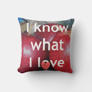 "I Know What I Love" – Apple-Themed Design Cushion