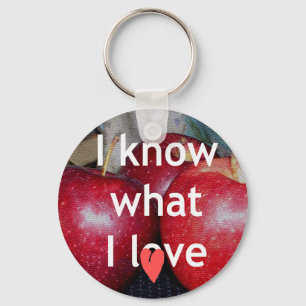 "I Know What I Love" – Apple-Themed Design Key Ring