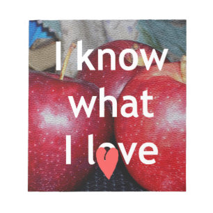 "I Know What I Love" – Apple-Themed Design Notepad