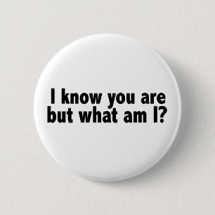 I Know You Are What Am I 6 Cm Round Badge