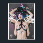 I Know You Can Feel It Postcard<br><div class="desc">I Know You Can Feel It.  2025,  Ken Gauge.  Digital art: pop surrealism.</div>