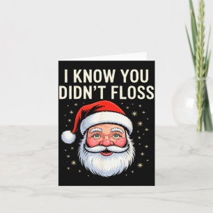 I Know You Didn't Floss Dental Hygienist Xmas Retr Card