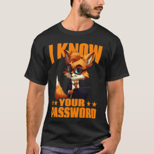 I Know Your Password Hacker Hacking Cybersecurity  T-Shirt