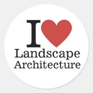 I ❤️ Landscape Architecture for Students/Faculty Classic Round Sticker